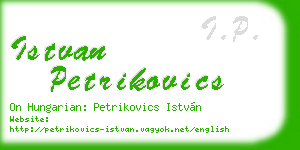 istvan petrikovics business card